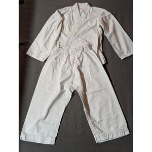 Century Martial Arts Youth White Karate Gi Uniform Set Size 0 Top and Pants